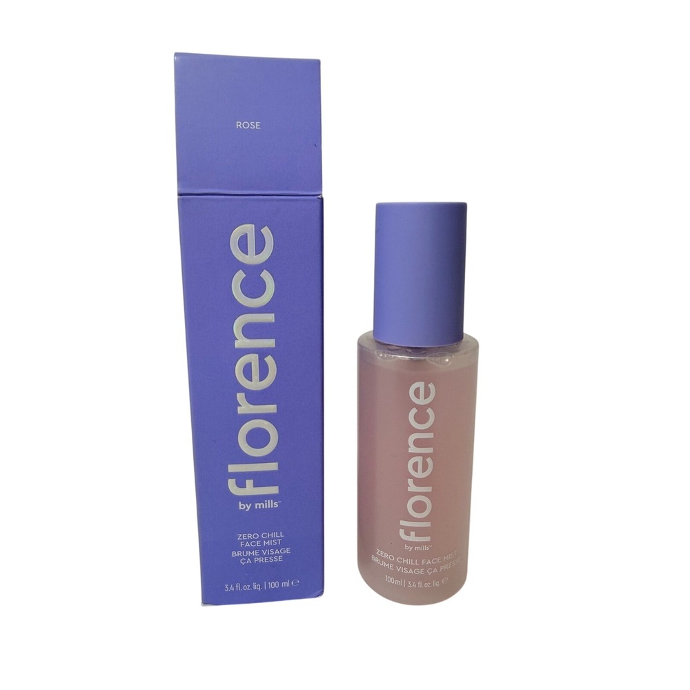 Florence by Mills Zero Chill Face Mist Rose 100ml Hydrating Vegan‎ NIB
